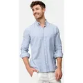 Produktbild: Indicode Langarmhemd Herren Brayden Herrenhemd Langarm mit Button-Down-Kragen blau XXL