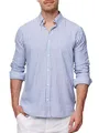 Produktbild: Indicode Herren Brayden Hemd gestreift mit Button-Down-Kragen | Herrenhemd Männerhemd Dark Navy, XXL