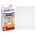 Produktbild: tesa Insect Stop Comfort Fliegengitter für Fenster - Insektenschutz mit Klettband selbstklebend - Fliegen Netz ohne Bohren - 100 cm x 100 cm - Weiß (Leichter Sichtschutz)