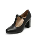 Produktbild: DREAM PAIRS Mary Jane Pumps mit T-Riemen, Hochzeitsschuhe für Damen,Size 38.5,Schwarz/Pu,DPU211