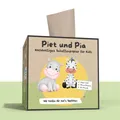 Produktbild: PIET UND PIA Toilettenpapier für’s Töpfchentraining – spielend lernen - Recycling-Box – praktische Einzelblattentnahme – 12 Boxen á 120 Tücher – 3-lagig – hygienisches Klopapier für Kinder