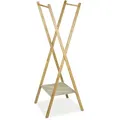 Produktbild: Relaxdays Kleiderständer aus Bambus, HxBxT:155,5x50x57,5cm, klappbar mit Schuhablage, als Wäscheständer, natur