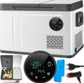 Produktbild: KESSER® Kompressor Kühlbox 2in1 Doppelzone Kühl- & Gefrierfach, elektrisch Gefrierbox LED-Touch-Bedienung inkl. 2x Kühlakkus 12/24 V 230V, Kühlschrank Kühlung bis -20 °C für Auto, Lkw, Camping