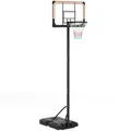 Produktbild: SPORTNOW Basketballkorb Outdoor mit Ständer, 182-213 cm höhenverstellbar Basketballständer mit Rollen, Standfuß mit Wasser Sand, Basketballanlage für Jugendliche, Erwachsene, in Hinterhöfen, Gärten
