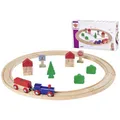 Produktbild: Eichhorn Schienenbahn 100006200 Kreisbahn, 20 teilig, 135 cm Streckenlänge, FSC zertifiziertes Buchenholz, verbaubar mit Anderen Schienenbahnsystemen, Mehrfarbig