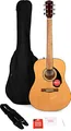Produktbild: Fender FA-115 Dreadnought Akustikgitarren-Set, Walnussgriffbrett, inklusive Gitarrentasche, Gurt, Plektren, Saiten, Online-Lektionen, Natur