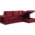 Produktbild: Habitat Et Jardin - Ecksofa Reversibel Mit Schlaffunktion 'axel' - 3-sitzer - Rot