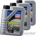 Produktbild: 3x LIQUI MOLY 1L MOTORBIKE 2T BASIC SCOTER STREET MOTORROLLER ROLLER MOTORÖL