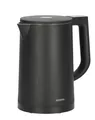 Produktbild: Wasserkocher 1,7L schwarz doppelwandig 2200W Temperaturwahl