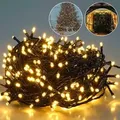 Produktbild: LED Lichterkette Outdoor Indoor Weihnachtsbeleuchtung Außen Warmweiß, Wasserdicht, 8 Beleuchtungsmodi und Memory-Funktion, 10m