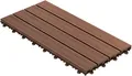 Produktbild: casa pura Klickfliesen WPC-Terrassendielen Royal Hellbraun, 60x30 cm, Diele in Holzoptik, 1 St.