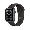 Produktbild: Apple Watch Series 6 (GPS, 40MM) Aluminiumgehäuse Space Grau mit Schwarz Sportarmband (Generalüberholt)