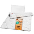 Produktbild: sleepling – Kinderbetten Set, Kinderkopfkissen 40 x 60 cm, Bettdecke 100 x 135 cm, Ganzjahresdecke