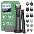 Produktbild: PHILIPS Multigroom Series 9000 All-in-One 19-teiliger Barttrimmer und Haarschneider + OneBlade-Trimmer - Komplettes Pflegeset für Gesicht, Kopf & Körper, 27 Längeneinstellungen (0,2-20 mm), MG9556/15