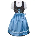 Produktbild: Ramona Lippert Dirndl Kinderdirndl Sophia Mädchen Trachtenkleid braun blau mit Bluse 86/92
