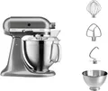 Produktbild: KitchenAid Küchenmaschine 5KSM185PSEMS Medallion Silber, 300 W, 4,8 l Schüssel