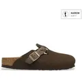 Produktbild: Birkenstock für Damen. 1031716 Leder-Clogs Boston Braided (Schmale Passform) dunkelbraun (38), Wohnung, Keine, Lässig