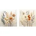 Produktbild: Euroart Glasbild Boho Flowers Iii, Natur, Glas, 2-teilig, rechteckig, 20x40x1.40 cm, Fotografie, einfache und schnelle Anbringung, glänzend, Bilder und Zubehör, Wandbilder, Glasbilder
