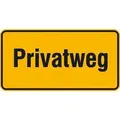 Produktbild: Privatweg Hinweisschild zur Grundbesitzkennzeichnung, Alu, Größe 33x17 cm