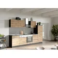 Produktbild: Küchenblock Turin mit Geräten ca. 300 cm Eiche/Grau