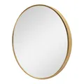 Produktbild: [en.casa] Wandspiegel Modugno 50 cm Badezimmerspiegel Badspiegel Schminkspiegel Hängespiegel rund Aluminiumrahmen Wandmontage Gold