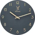 Produktbild: Holzwerk BAMBERG moderne Designer Loft Quarz Wanduhr aus Holz, grau, beige
