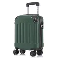 Produktbild: Koffer Suitcase, Trolley Reisekoffer Set, Rollkoffer Handgepäck,Hartschalenreisekoffer mit4Rollen360°, Zahlenschloss, Weicher Gummigriff L ,Dunkelgrün