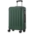 Produktbild: YONSLY Hartschalen-Trolley Hartschalen-Koffer Trolley 360° Rollen, robuster Reisekoffer, 4 Rollen, mit Zahlenschloss, für Business und Urlaub 46/55/66/76 cm grün 66 cm