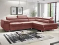 Produktbild: MODERNO Ecksofa mit Schlaffunktion und Bettkasten Avesta - Sofa +3 Sitzen mit Robusten Metallfüße - Schlafcouch L-Form - Modern Couch 277x203x73 cm - Ecke Rechts Velours Rosa