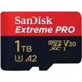 Produktbild: SanDisk Extreme PRO microSDXC-Karte 1 TB Class 10, UHS-I, v30 Video Speed Class stoßsicher, Wasserdicht