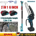 Produktbild: Akku Kettensäge 2IN1 Hochentaster Teleskop Langstiel Astkettensäge Für Makita18V