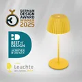Produktbild: Riffle Mini LED Tischlampe Akku Tischleuchte Dimmbar Kabellos Touch IP44 Zitrone