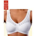 Produktbild: Nuance Soft-BH (Packung, 2 Stück) ohne Bügel, mit schickem Streifenmaterial weiß 105