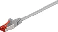 Produktbild: CAT 6 Patchkabel, S/FTP (PiMF), grau Kupferleiter (CU), halogenfreier Kabelmantel (LSZH)