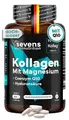 Produktbild: Kollagen Kapseln Hochdosiert – Premium Kollagen Hydrolysat Komplex mit Hyaluronsäure, Q10, Magnesium & Vitaminen A, C, D3, B12 + Zink – Laborgeprüft – 120 Tabletten – Sevens Nutrition