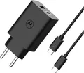 Produktbild: Motorola Solutions Motorola TurboPower Travel Charger 50W Duo USB-C + USB-A w- USB-C cable (SJMC502)