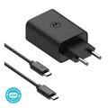 Produktbild: Motorola 50W Turbo-Ladegerät schwarz Ladekabel Netzteil USB-C