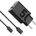 Produktbild: Motorola USB Ladegerät 50 W 1x USB-A, 1x USB-C® USB PD, QC 3.0 Schwarz