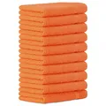 Produktbild: Luckytowel 10er Set Gästehandtücher 30x50 cm 100% Baumwolle, 600g/m² Oeko-Tex Gästetuch-Set 10er Pack Orange
