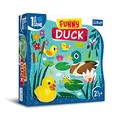Produktbild: Trefl - Funny Duck, Erstes Brettspiel - Brettspiel für die Kleinsten, Gummiente, große Elemente, kooperatives Spiel mit Aufgaben für Kleinkinder, spielerisches Lernen, Spiel für Kinder ab 2,5 Jahren
