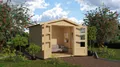 Produktbild: Karibu Gartenhaus Gerätehaus Amberg 3 naturbelassen 246x186x209 cm