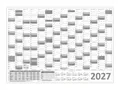 Produktbild: XXL Wandkalender Wandplaner 2027 grau (gerollt) DIN A0 Format (841 x 1189 mm) 14 Monate, komplette Jahresvorschau Folgejahr und Ferientermine Feiertage aller Bundesländer