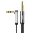 Produktbild: UGREEN Flachwinkelkabel AUX Audiokabel 3,5 mm Miniklinke 0,5 m schwarz Audio-Kabel