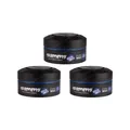 Produktbild: 3x Fonex Gummy Styling Wax Blau Hard Finish 3er Set (450ml) Haarwachs Haarwax