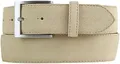 Produktbild: BELTINGER Gürtel aus Veloursleder 4 cm | Hochwertiger Velour-Ledergürtel für Herren 40mm | Herren-Gürtel Wildleder-Gürtel 4cm | Beige 80cm