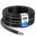 Produktbild: Solarkabel Solarleitung 6mm² reines Kupferkabel H1Z2Z2-K 50m PV Schwarz