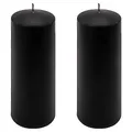 Produktbild: Stumpenkerze schwarz Höhe 20 cm Ø 7,5 cm lange Brenndauer Rund-Kerze Säulenkerzen Kerzen-Deko Tafelkerzen Weihnachts-Kerzen Hochzeit (2)