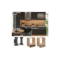Produktbild: Vicco Herdumbauschrank Küchenschrank Küchenmöbel Fame-Line Eiche Anthrazit modern 60 cm Küche Einbauküche Blende Herdschrank Küchenzeile Hochglanz