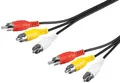 Produktbild: 5 m Cinch Kabel 3-fach RCA Audio Video Chinch Cinchkabel mit 3 Cinchstecker AV