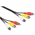 Produktbild: Anschlusskabel Kabel Audio Video 5m 3x Cinch auf 3x Cinch Rot Weiß Gelb gerade